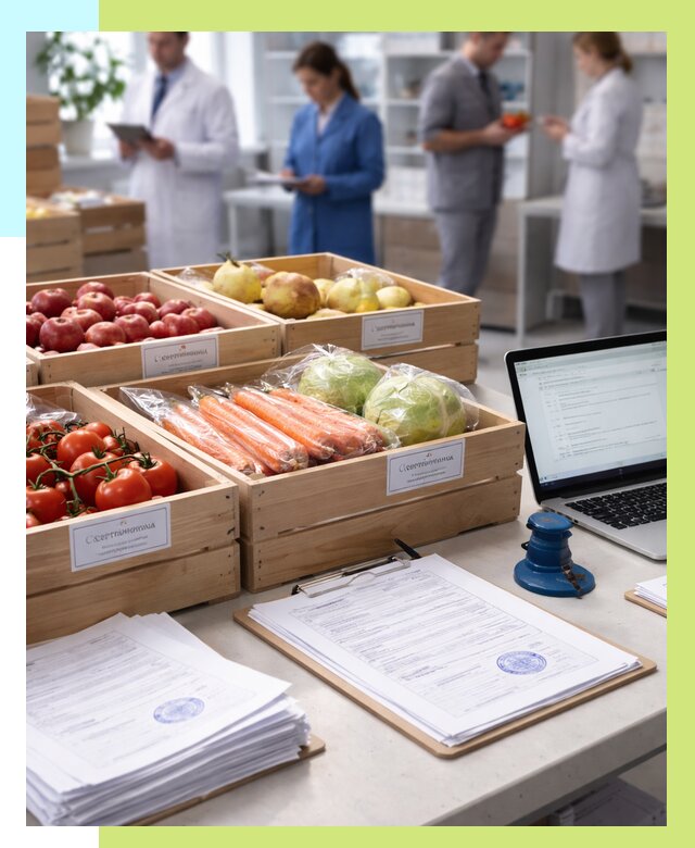 Сертификация овощей и фруктов в Лесозаводске от 8787 р. | Алешин-Лсз
