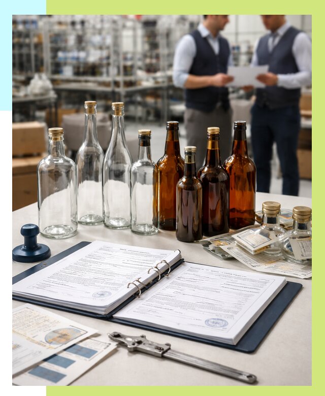 Сертификация стеклянных бутылок в Лесозаводске от 25845 р. | Алешин-Лсз