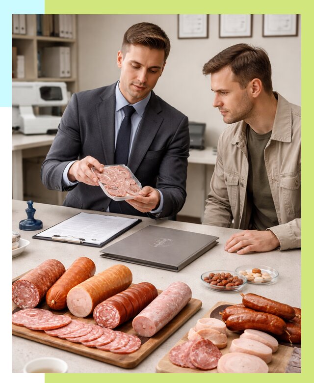 Сертификация колбасных изделий в Лесозаводске от 7754 р. | Алешин-Лсз