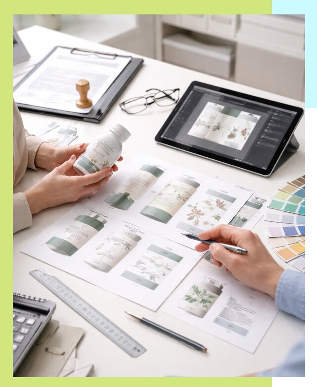 Профессиональная разработка дизайна и текста этикетки продукции в Лесозаводске