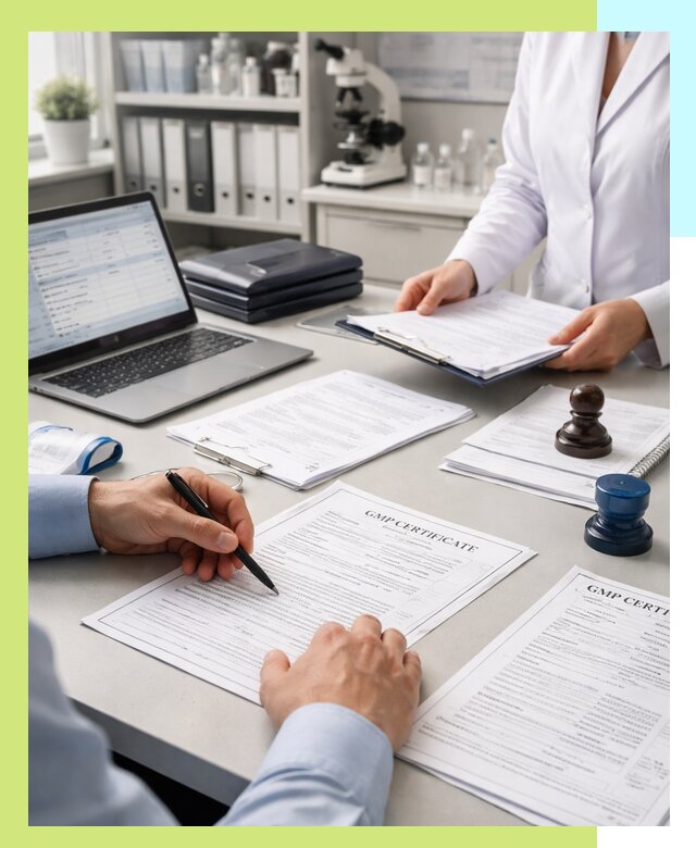 Оформление сертификата GMP в Лесозаводске для фармпроизводства